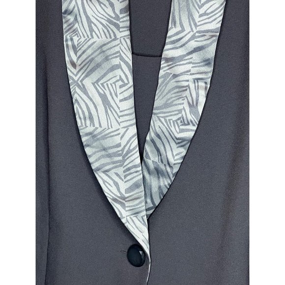 Sweet suit, women’s gray blazer size 18 gray ivory 1 button lapel long sleeve co - Picture 2 of 11